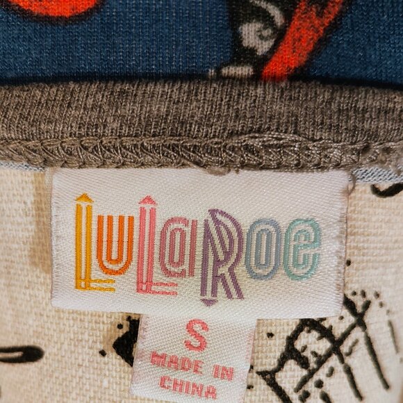 LuLaRoe Floral Randy Baseball Tee, Size Small, Used - Picture 5 of 5